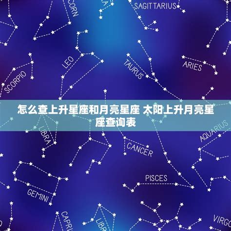 上升星座計算|星座命盤：免費查詢個人星盤的太陽月亮上升星。